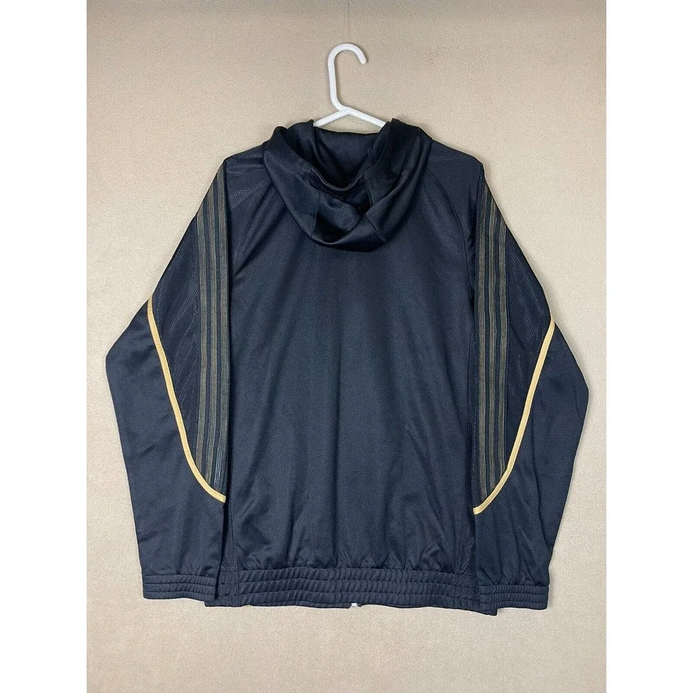 Adidas Hoodie Adult Medium Black Full Zip Long Sleeve 3 Stripes‎ Outdoor Mens